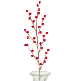 19" Berry Spray: Shiny Red
