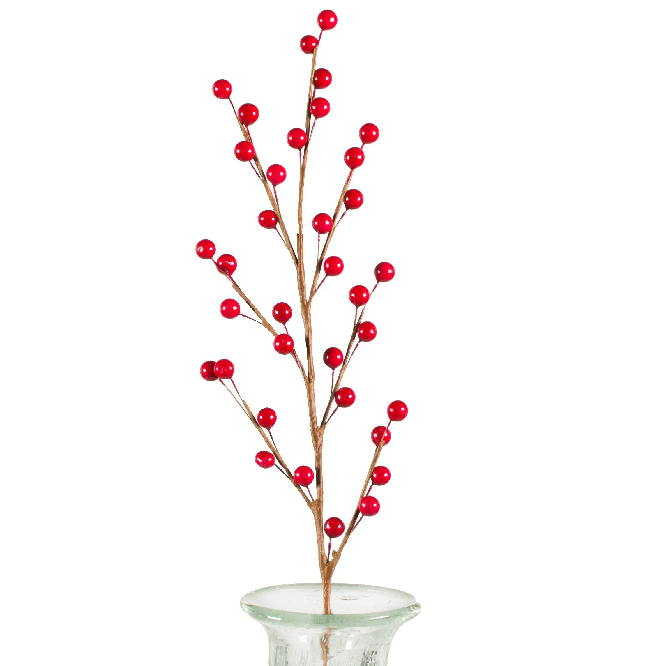 19" Berry Spray: Shiny Red