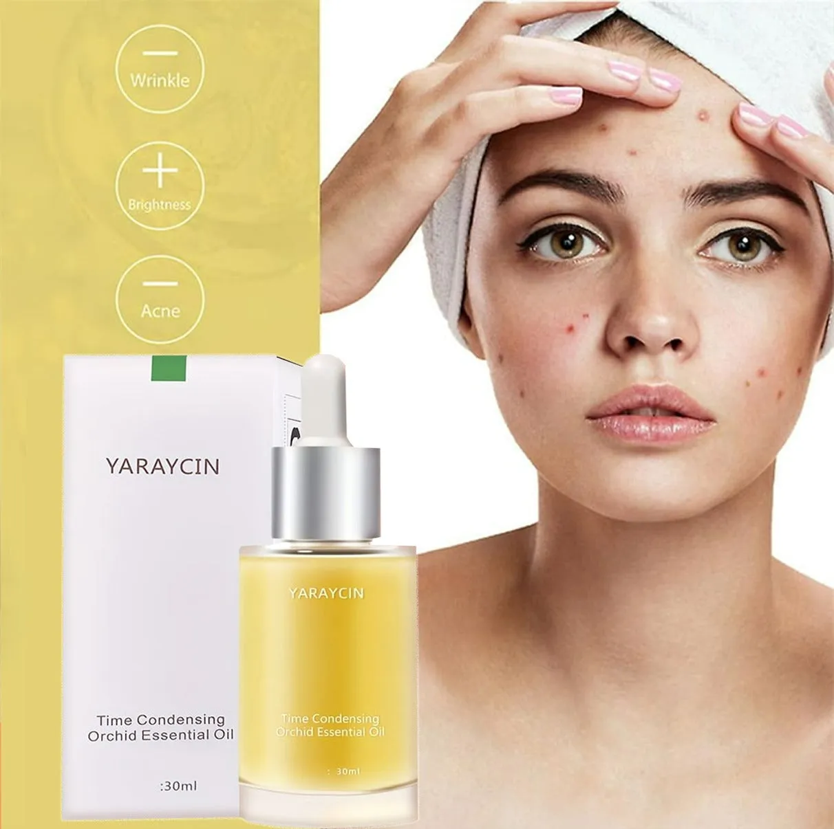 2 Pcs YARAYCIN Time Condensing Orchid Essential Oil 30ml - Moisturizing,Whitening,Soothing,Anti-Acne, Anti-Age