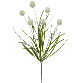 23" Cream Fuzzy Ball Spray 40220-CR