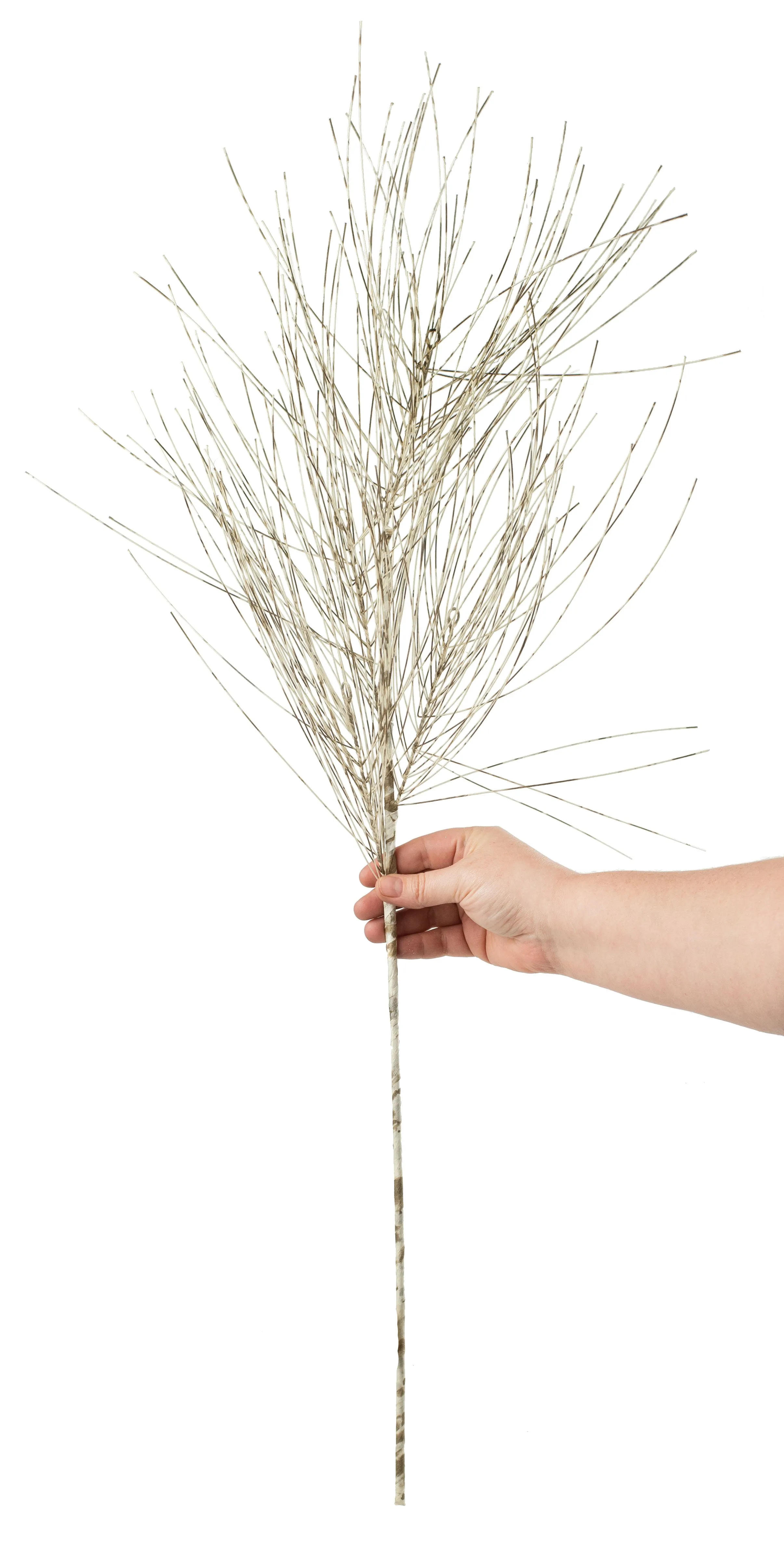 33" Printed Pine Spray: White & Natural