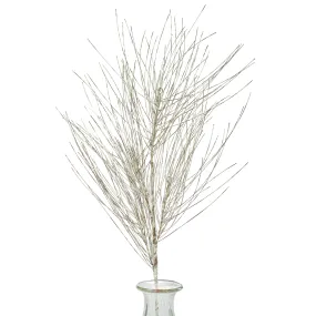33" Printed Pine Spray: White & Natural