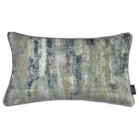 Aura Grey Natural Printed Velvet Pillow