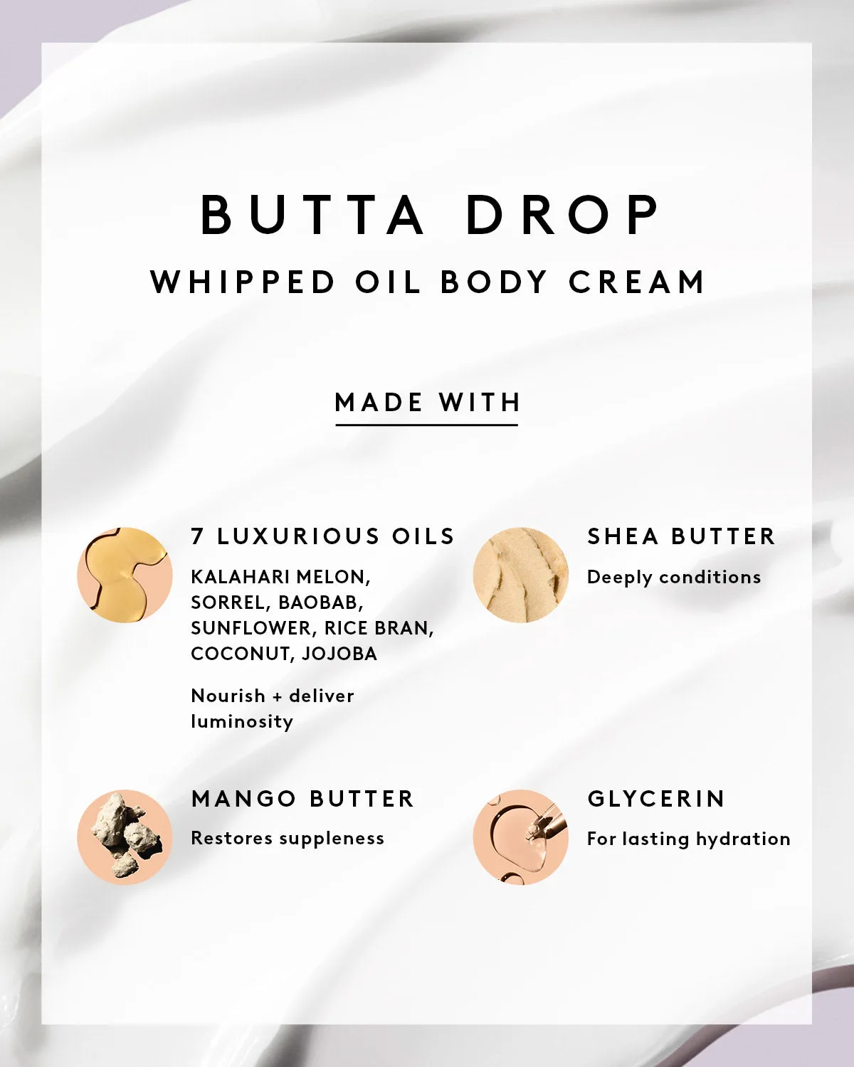 Butta Drop Whipped Oil Body Cream with Tropical Oils   Shea Butter — Fenty Fresh Shimmering