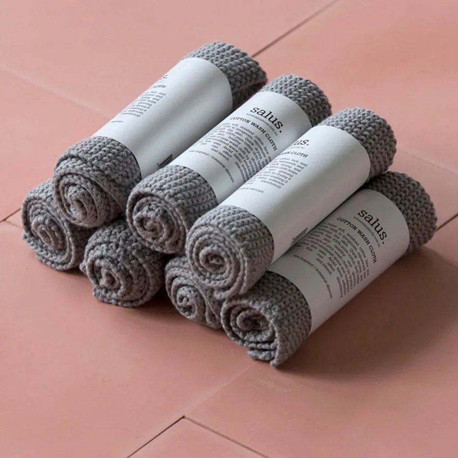 Cotton Wash Cloth - Light Grey