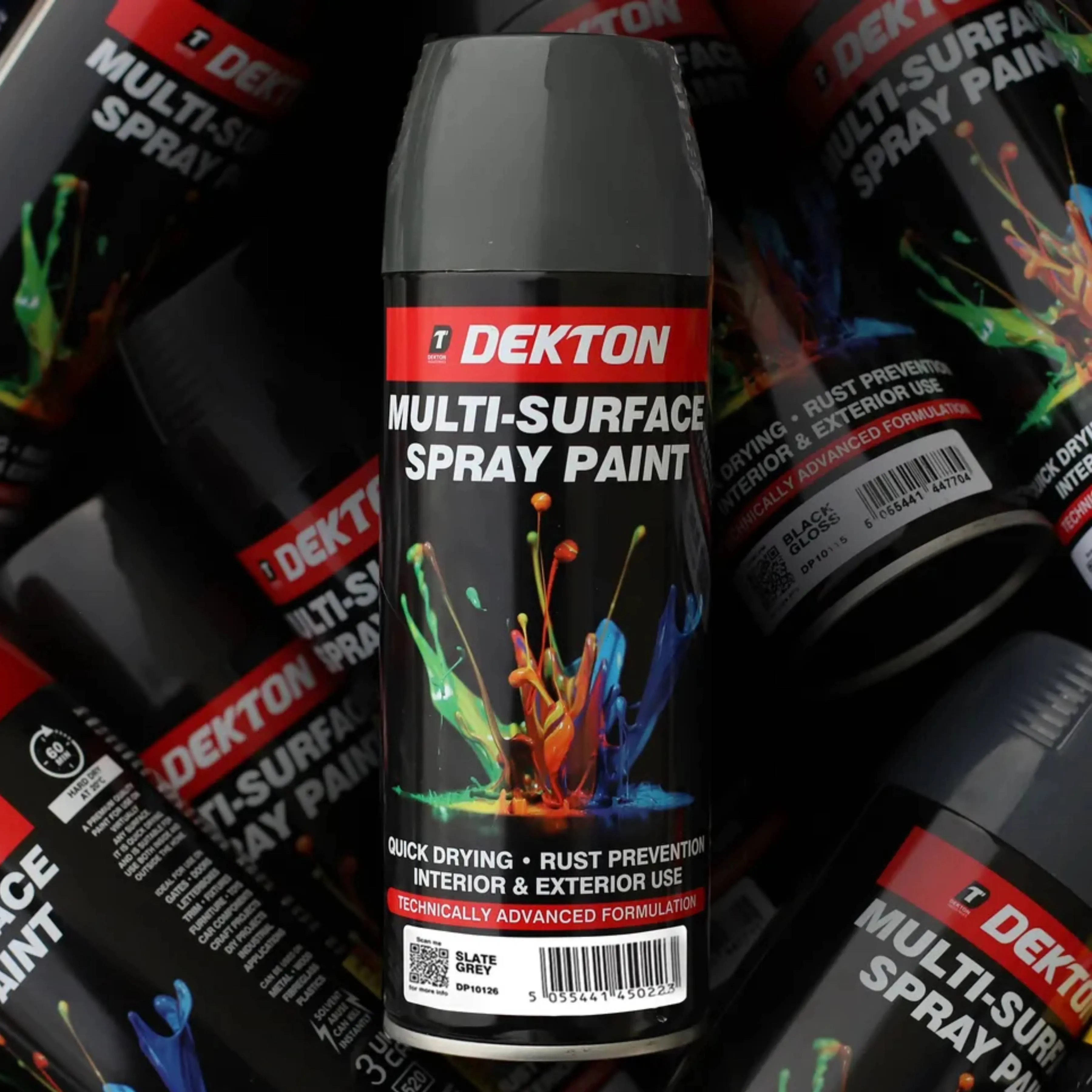 DEKTON 400ml Spray Paint Slate Grey