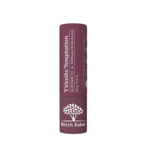 Fireside Temptation Lip & Cheek Tint – Deep Burgundy Matte by Birch Babe | Natural, Kid-Safe, and Hydrating