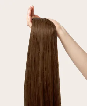 Light Brown, 20" Seamless Clip-In Hair Extensions, #6 | 180g