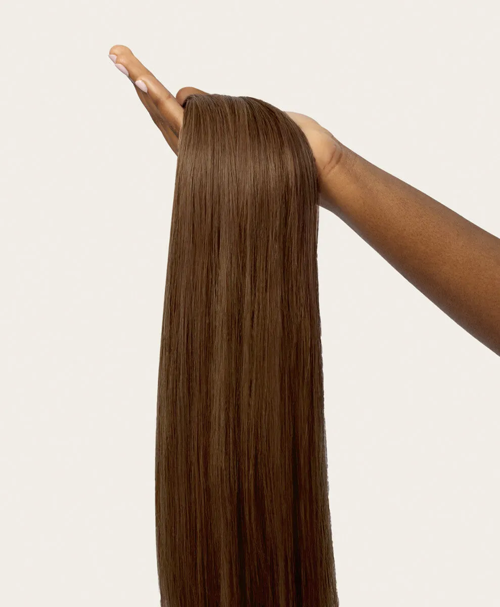 Light Brown, 20" Seamless Clip-In Hair Extensions, #6 | 180g