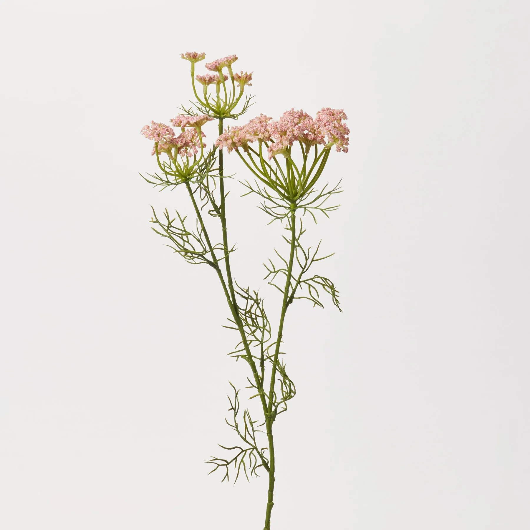 Light Pink Artificial Dill Spray Long Stem Faux Floral - 35"