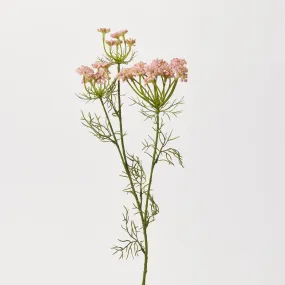 Light Pink Artificial Dill Spray Long Stem Faux Floral - 35"