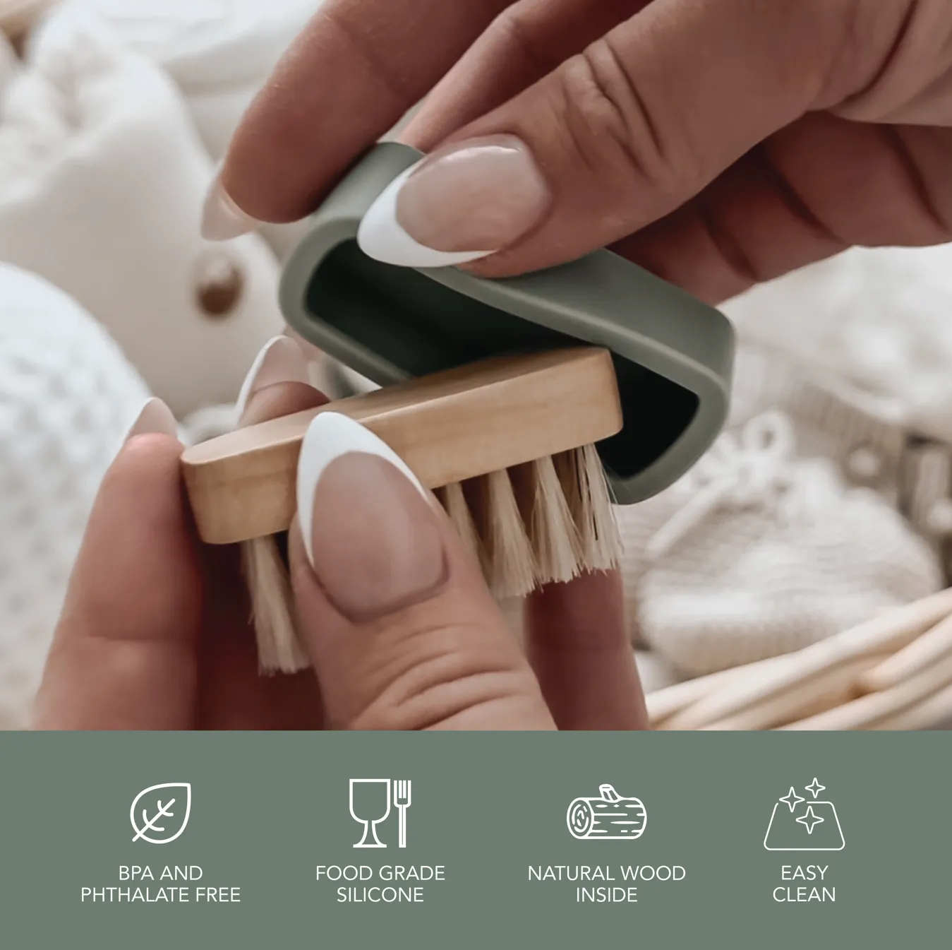 noüka Baby Nail Brush Soft Blush