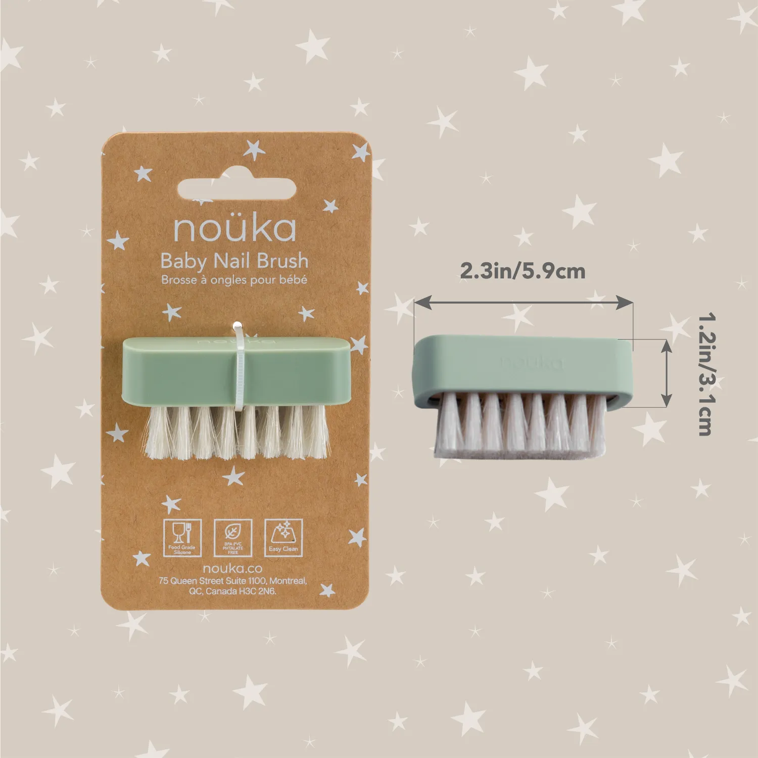 noüka Baby Nail Brush Soft Blush