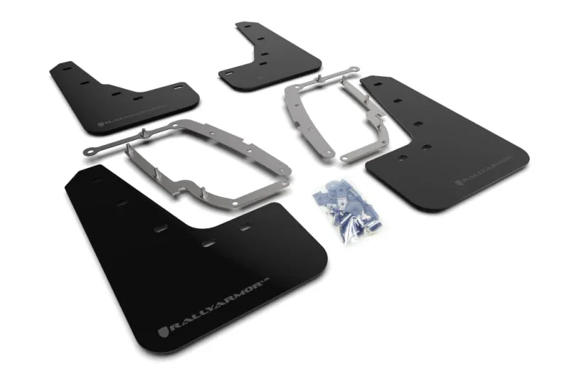 Rally Armor 17  Tesla Model 3 UR Black Mud Flap w/ Dark Grey Logo