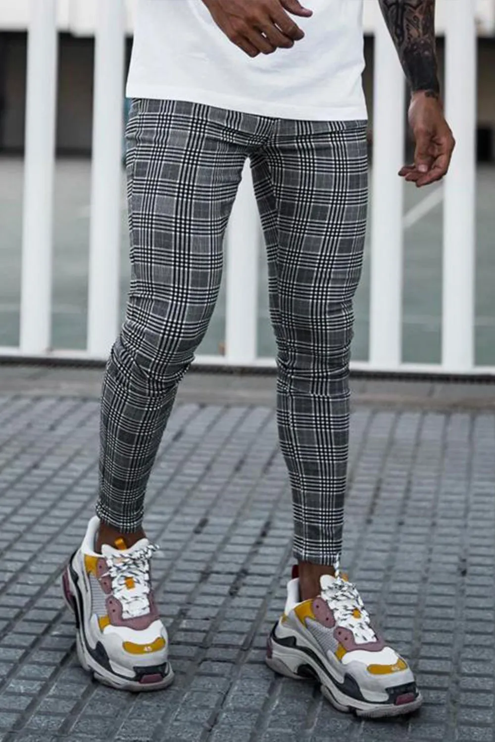 Spray On Check Jeans - Prince of Wales
