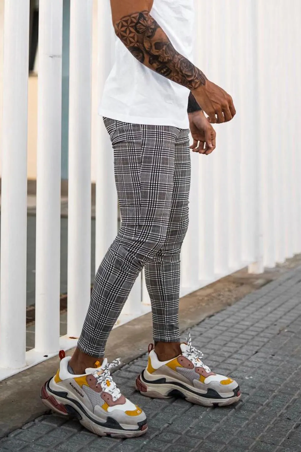 Spray On Check Jeans - Prince of Wales