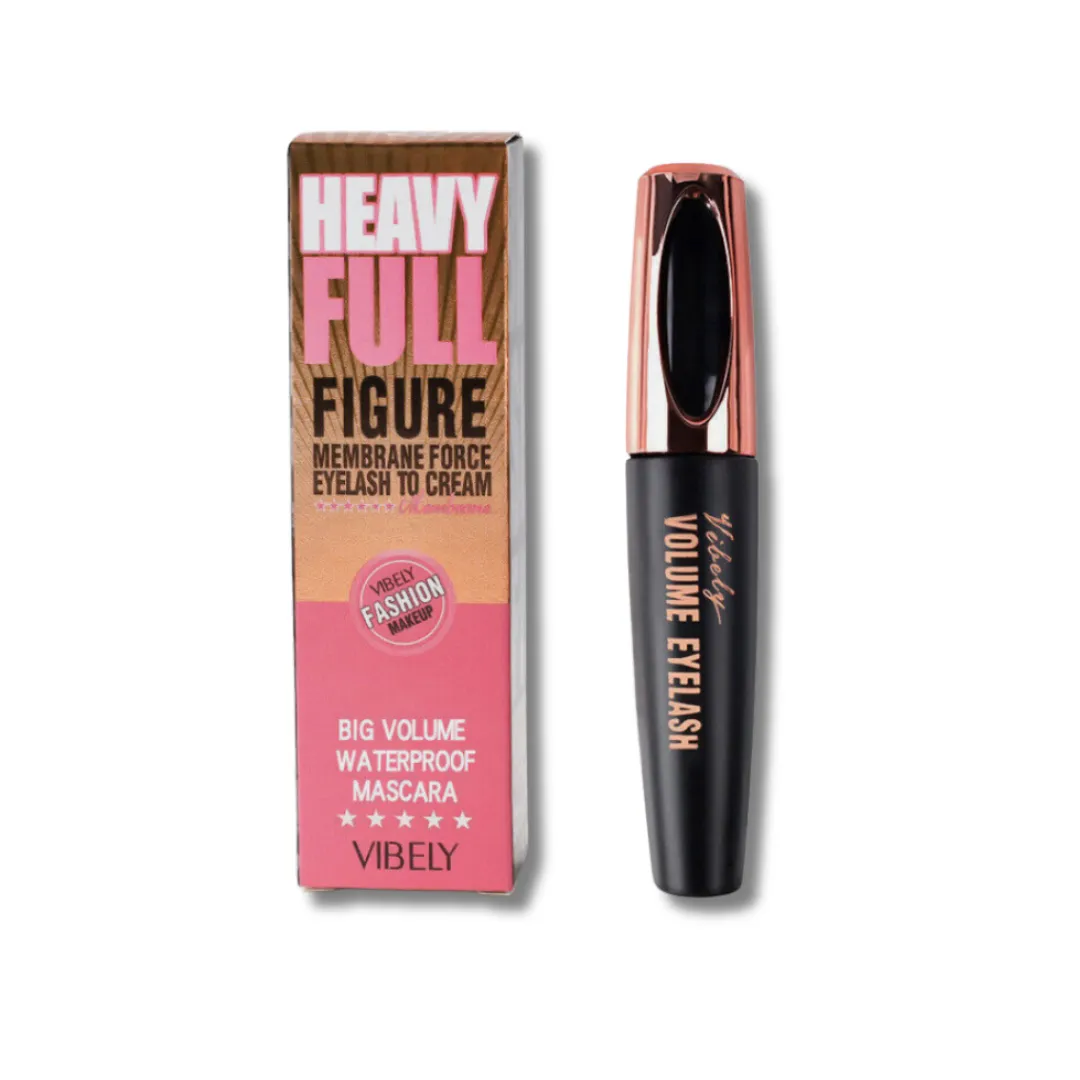 VIBELY Heavy Full Big Volume Waterproof Mascara 4d Eyelashes Curling Lengthens Black Thick Lashes